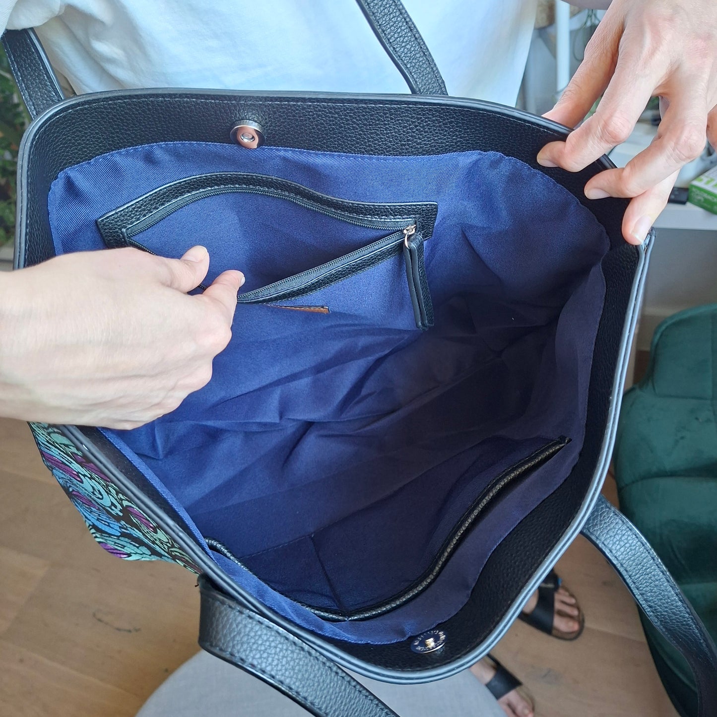 Faux Leather Tote Bag