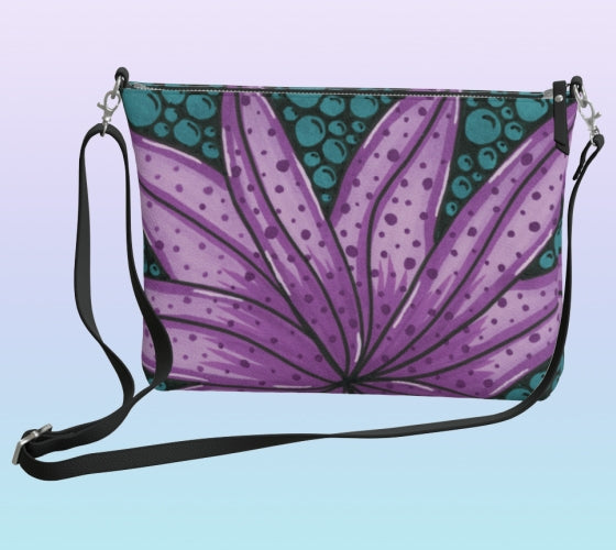 Blooming Bubbles Vegan Leather Crossbody Purse
