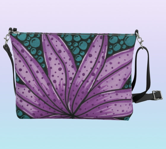 Blooming Bubbles Vegan Leather Crossbody Purse