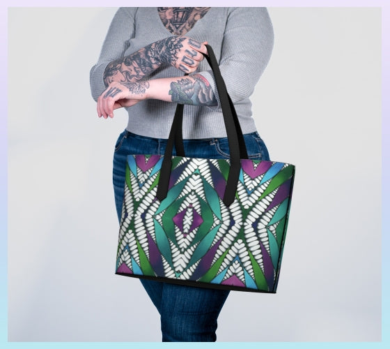 Through the Lines Vegan Leather Tote (version 1)