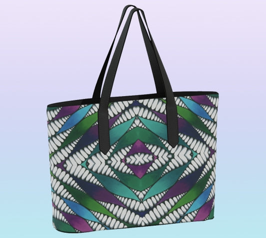 Through the Lines Vegan Leather Tote (version 2)