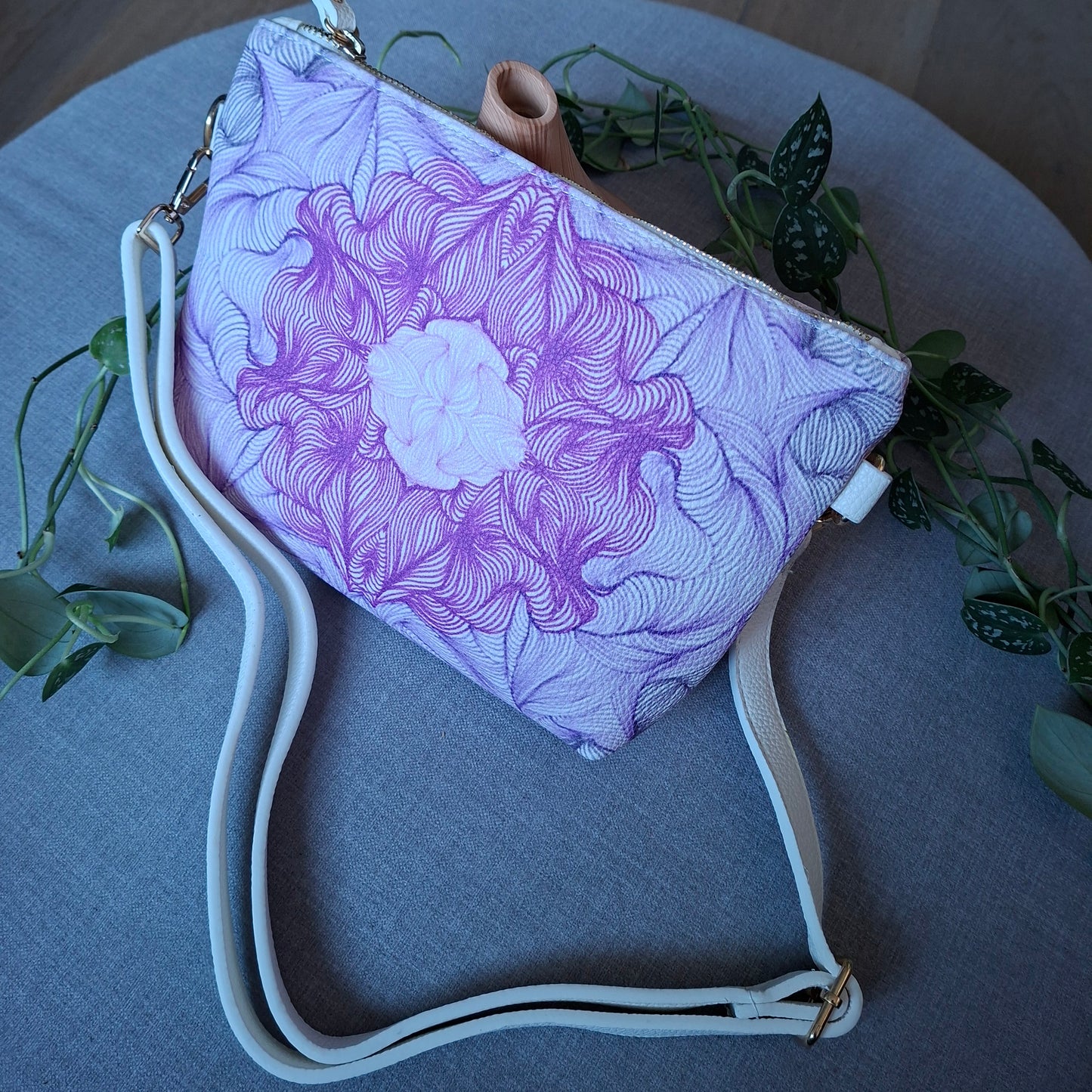 Faux Leather Cross-body Purse