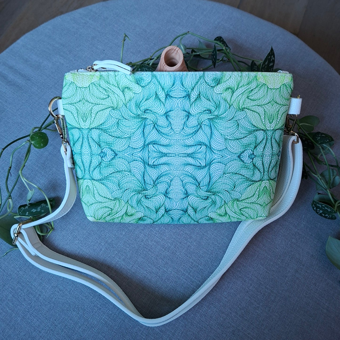 Faux Leather Cross-body Purse