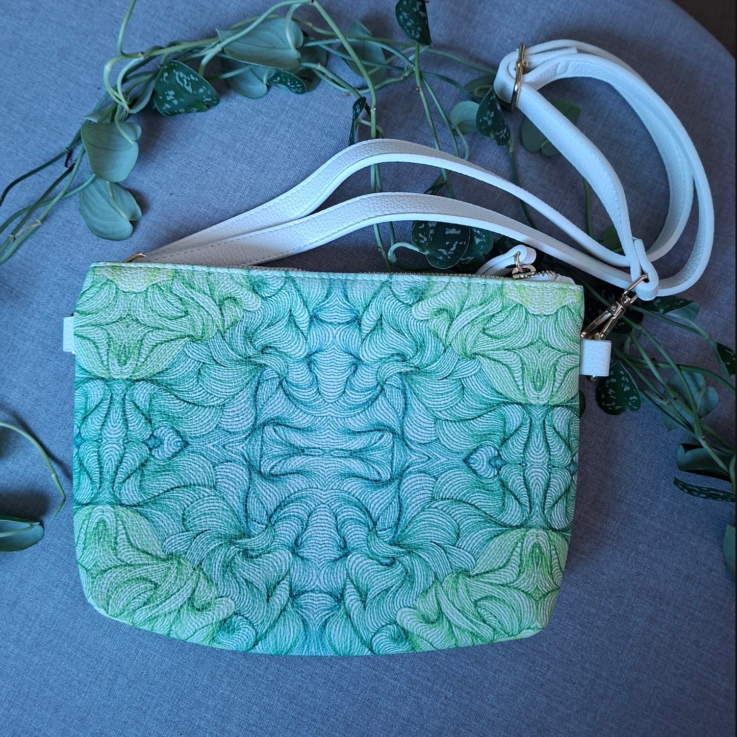 Faux Leather Cross-body Purse