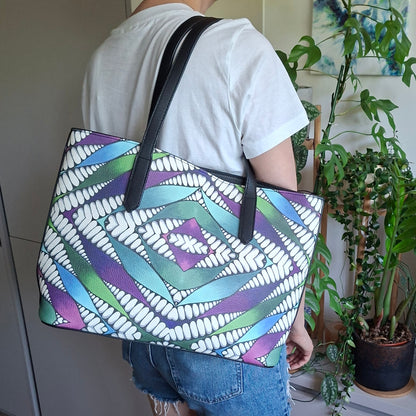 Faux Leather Tote Bag