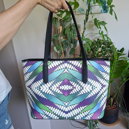Faux Leather Tote Bag