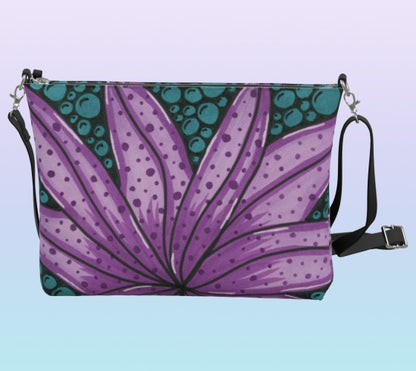 Blooming Bubbles Vegan Leather Crossbody Purse