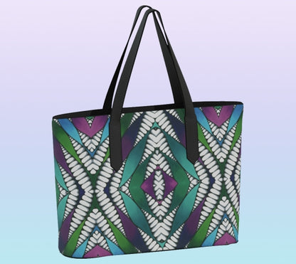 Through the Lines Vegan Leather Tote (version 1)