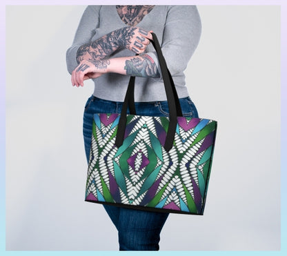 Through the Lines Vegan Leather Tote (version 1)