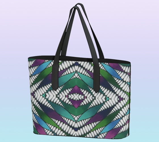 Through the Lines Vegan Leather Tote (version 2)