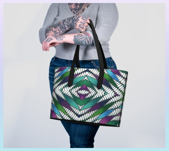 Through the Lines Vegan Leather Tote (version 2)