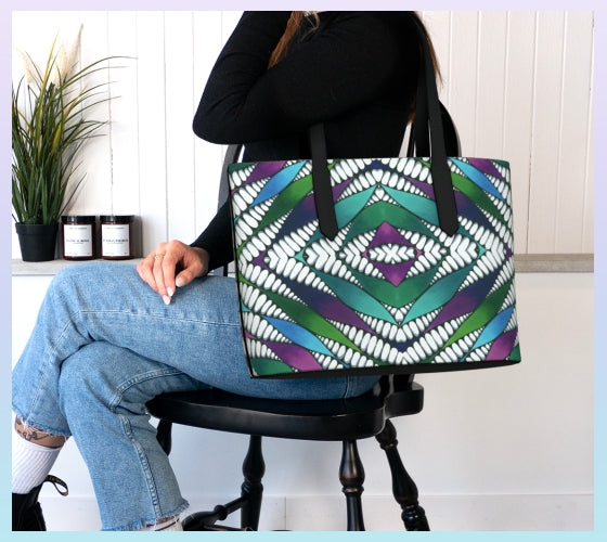 Through the Lines Vegan Leather Tote (version 2)