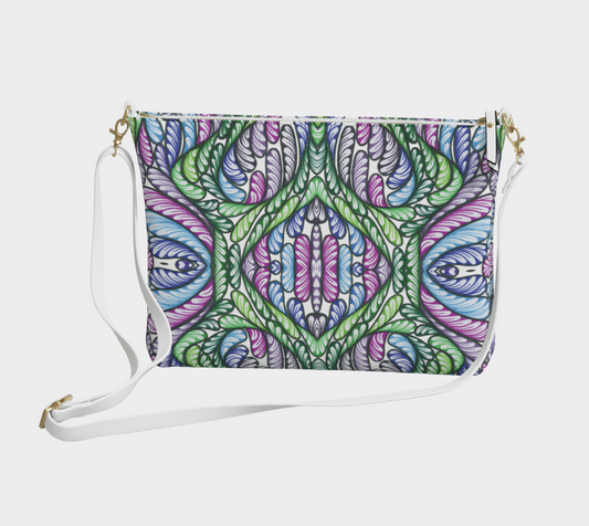 Full of Fronds Vegan Leather Crossbody Purse